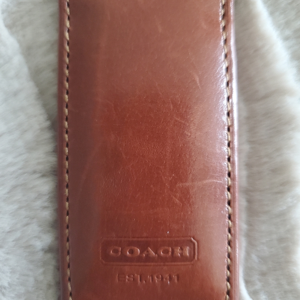 Coach Brown Leather Men's Magnetic Money Clip